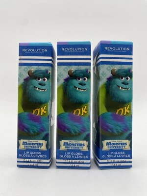 Revolution Makeup London Lip Gloss Disney Monsters University SULLEY Swirl X 3 - Image 1 of 4