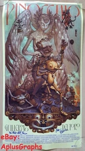 GUILLERMO DEL TORO & MARK GUSTAFSON... Pinocchio - SIGNIERTES POSTER - Bild 1 von 3