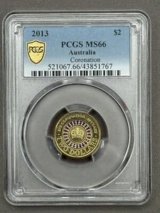 2013 Australia $2 Two Dollar Coin Queen Coronation PCGS Graded MS66 - Picture 1 of 3