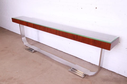 Émile-Jacques Ruhlmann Style French Art Deco Monumental Console Table Cover