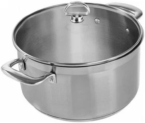 Chantal 21 Steel Induction Casserole Pot w/ Glass Lid - 6 Quart - Picture 1 of 2