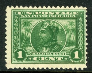 USA 1913 Panama Pacific Expo 1¢ Green Sc 397 Perf 12 MNH J236 - Picture 1 of 6