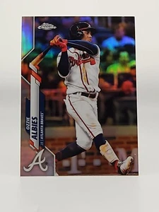 2020 Topps Chrome Ozzie Albies Atlanta Braves Refractor Card No 62 - Picture 1 of 2