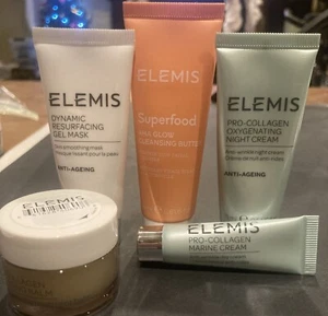 ELEMIS 5 Items! Travel Sz Pro-collagen Oxygenating Night Cream, Gel Mask, …. - Picture 1 of 6