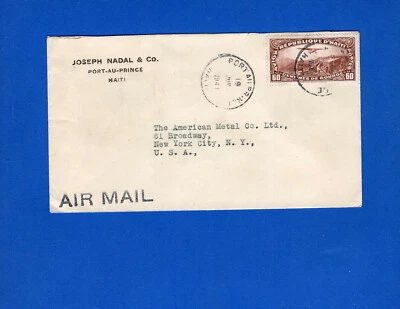 HAITI, 1941, AIR MAIL COVER TO USA, VF - Image 1 of 2
