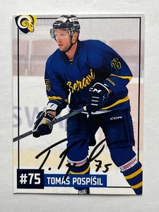 Autógrafo TOMAS POSPISIL-Berani Zlin-Hockey sobre hielo CHEQUIA-Chicago Wolves-firmado-AK - Imagen 1 de 2