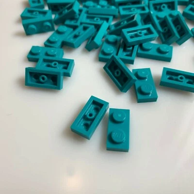 75 por lote NUEVO LEGO Platos Verde Azulado Brillante 1x2 (3023/302321) Verde azulado Foto 1 de 3