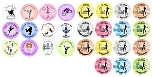 48 x 3cm circular stickers for dance - dancing, dance classes, dance competition - Picture 1 of 30