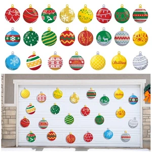 23 Pcs Christmas Magnetic Garage Door Decorations Christmas Ball Garage Door ... - Picture 1 of 7