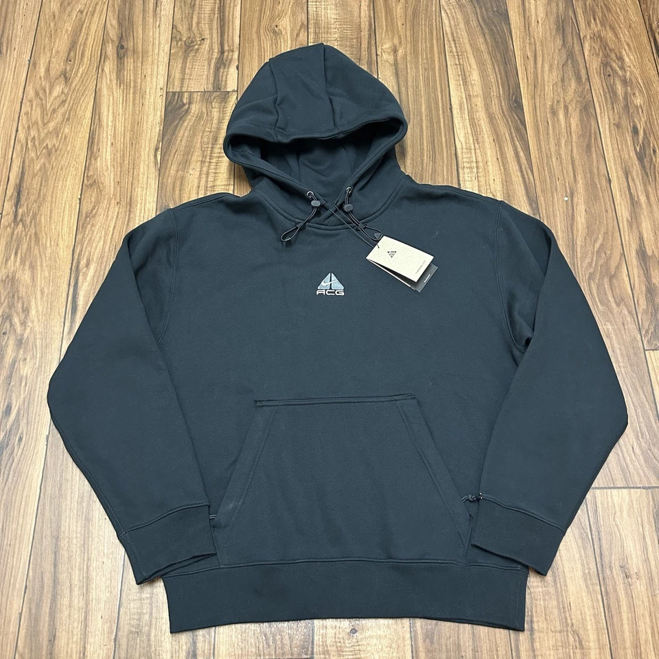 Nike ACG Therma-Fit Sweatshirt Black Heavy Hoodie Sweater Mens Size M DH3087-013