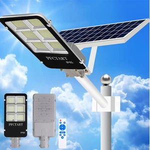 1000W Commercial Solar Street Flood Lights Outdoor Dusk to Dawn Road Wall Lamp - Picture 1 of 13