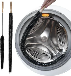 2er Pack Trockner Reiniger Entlüftungsbürste, Waschmaschinenbürste schwarz - Bild 1 von 2