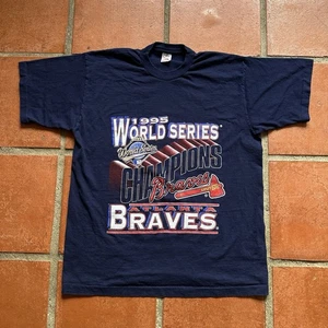 Vintage Atlanta Braves 1995 World Series Champions Shirt Herren XL blau - Bild 1 von 7