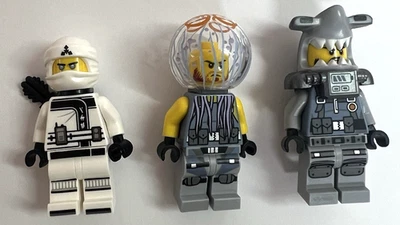 Lote de 3 Minifiguras LEGO Ninjago Película Zane Tiburón Ejército Jelly Hammer Head Foto 1 de 4
