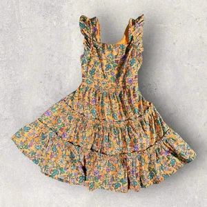 Polo Ralph Lauren Floral Ruffled Jersey Dress Big Girls Size 4 Tropical NWT - Picture 1 of 8