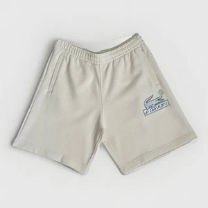 Lacoste Men’s Shorts Le Club Sweat Ecru Size XL Casual Logo Cotton Relaxed New - Imagen 1 de 8
