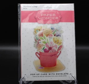 Hallmark Papierwunder Muttertagskarte Pop-Up 3D Blumenstrauß mit Umschlag NEU - Bild 1 von 2