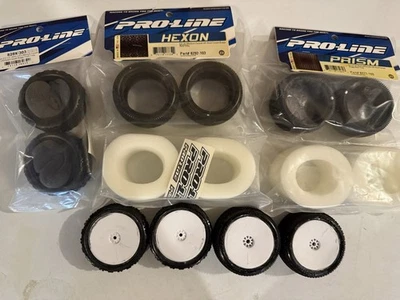 ProLine 4WD Front Rear 2.2 Buggy Carpet Tire Lot Associated Xray Xb4 New - Image 1 of 2