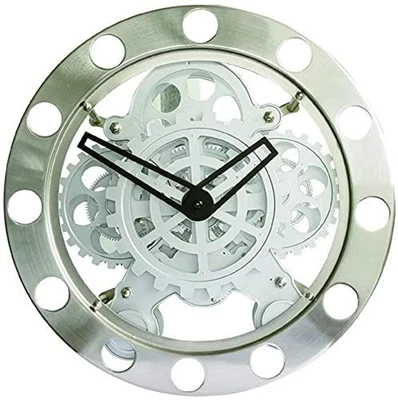 (TG. media) Majestic CLW 271 - Orologio da parete con ingranaggi a vista, diamet - Immagine 1 di 3