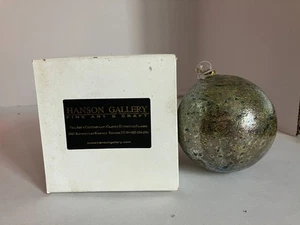 Adorno bola remolino multicolor vidrio artesanal diseñador de arte de estudio - Imagen 1 de 5