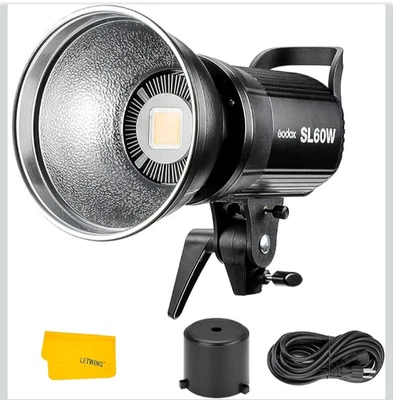 Godox SL-60W LED Video Light 5600K CRI95+ Bowens Mount with Reflector - Image 1 of 4