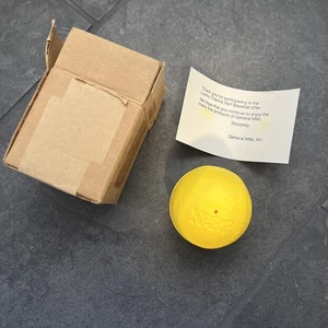 Vintage Official 1980's Made In USA Yellow NERF Foam Baseball Rare General Mills - Picture 1 of 8