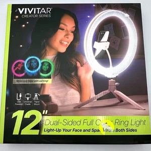 Vivitar Creator Series 12" Doble Cara Anillo de Luz a Todo Color - Kit de Redes Sociales - Imagen 1 de 3