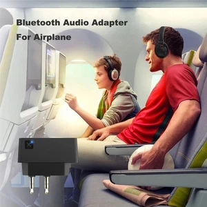 Dual 3.5mm Male to Female Airplane Flight Headphones Adapter Audio Transmitter - Picture 1 of 6