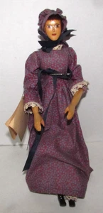 Vintage Penny Peg Holzpuppe Künstler signiert gekleidet 141/2 Zoll - Bild 1 von 6