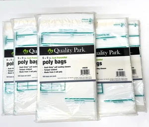 Pack of 500 Bank Deposit Cash Transmittal Bags Clear Self Adhesive Seal 6" x 9" - Picture 1 of 2