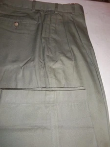 125- PANTALONE BURBERRY LEGGERO MORBIDO COTONE OLIVA - 32 X 29 - Foto 1 di 2