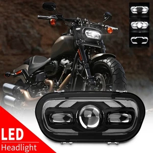 Newest Projector LED Halo Headlight Hi/Lo For Harley Dyna Fat Bob FXDF 2008-2019 - Bild 1 von 15