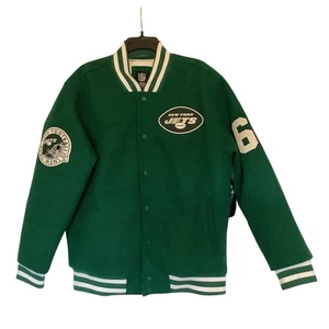 New York NY Jets Varsity Green & White Large Jacket NWT NFL Authentic Quilted - Picture 1 of 24