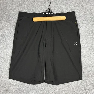 Pantalón corto chino Hurley para hombre 34x10 negro nuevo sin etiquetas Foto 1 de 4