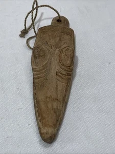 Hand Carved Wooden Crocodile Head Keychain 5.5in - Picture 1 of 5