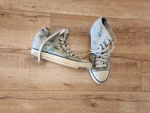 2013 Daddy's Money Skechers Hidden Wedge High Top Sneakers Denim Palms Size 7 - Picture 1 of 8