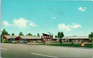 1960s Route 66 OK Postcard Motel Reno El Reno Oklahoma Rt. 66 Old Cars - Picture 1 of 2