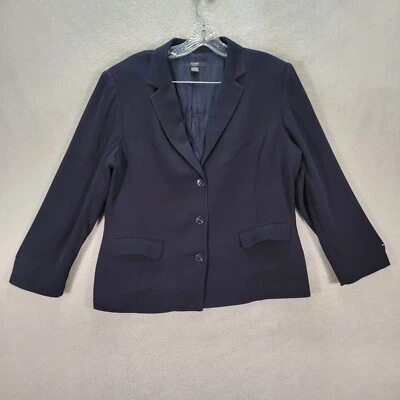 Винтажный Alfani темно-карьера пальто классический воротник куртка вневременной женщин Blazer размер 14P - Изображение 1 из 4