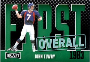 2023 LEAF DRAFT FIRST OVERALL GREEN JOHN ELWAY DENVER BRONCOS #4 PARALLEL