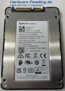 Apacer Dell 1TB 2,5 " SATA III 6G MLC SM230-25 0TC30K APS25KZ701TB-1BTMWT - Afbeelding 1 van 2