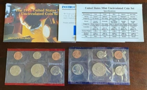 1995 P & D US Mint Uncirculated Coin Set - 10 Total Coins - Picture 1 of 1