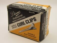 Vtg 60s DIANE Single Prong CURL CLIPS Nickel Plated Steel Hong Kong 96/100