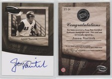 2009 Press Pass Fusion Timeless Talent Auto Green /15 Jason Varitek #TT-JV Auto