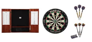 Bristle Dartboard + Steel Tip Dartboard Cabinet + 2 x Dart Sets - Picture 1 of 1