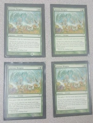 Magic The Gathering Joyous Respite card X4 LP - Image 1 of 3