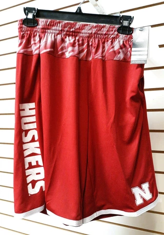 Adidas Nebraska Cornhuskers Red Shorts Mens Short NCAA New w/tags SZ M $50 Cover