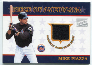 2003 (METS) Bazooka Piece of Americana Relics #MP Mike Piazza Jersey