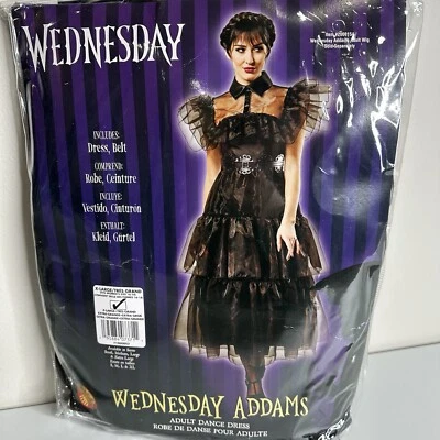 Wednesday Addams Raven Dress Womens XL Costume Black Gothic Beauty Gown New - Image 1 of 4