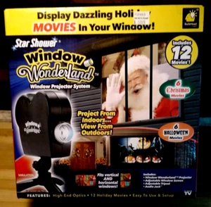 Proyector de ventana Star Shower Winter Wonderland 6 Halloween y 6 Navidad - Imagen 1 de 4