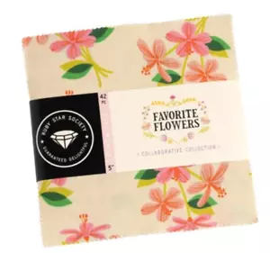 FAVORITE FLOWERS 3 charm packs Moda QUILT Fabric Ruby Star Society RS5143PP - Picture 1 of 20